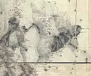 A section of the Survey map of W.&nbsp;J.&nbsp;Webb drawn in 1819 shows a source of Kali river flowing through Beans (Byans Valley)