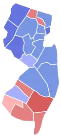 Image 7Results of the 1910 gubernatorial election in New Jersey. Wilson won the counties in blue. (from History of New Jersey)