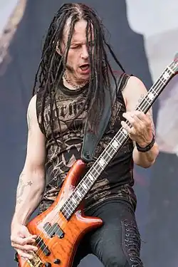 Moyer performing with Disturbed at Rock im Park 2016