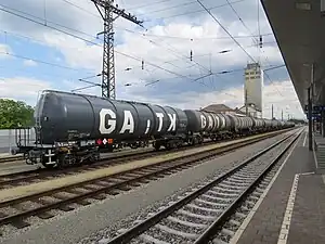 Tank cars at Herzogenburg station
