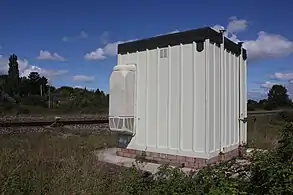 Hot axle box detector at Cogload Junction, England