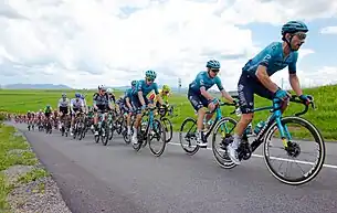 Astana–Premier Tech in the peloton