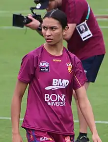 Zimmorlei Farquharson with the Brisbane Lions in 2022