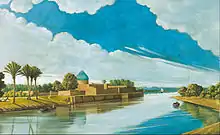 River Scene on the Banks of the Tigris, 1920, oil on canvas, 631 × 982&nbsp;mm. Mathaf: Arab Museum of Modern Art.