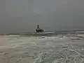 Aftermath of Cyclone Nilam - A ship pushed to shore - Foreshore Estate