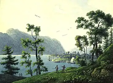 View of the Nikolsky Monastery on Lake Baikal (1806–1810)