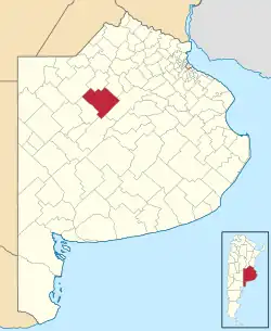 location of 9 de Julio in Buenos Aires Province
