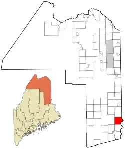 Location of Amity, Maine