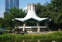 Gazebo in front of Lady Bird Lake