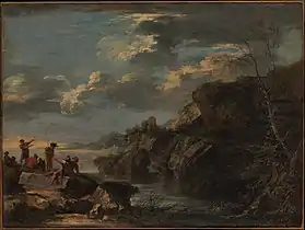 Bandits on a Rocky Coast (c. 1655), oil on canvas, 74.9 x 100 cm., Metropolitan Museum of Art