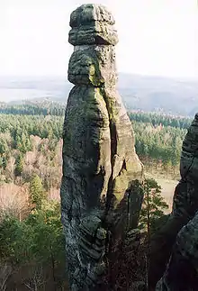 The Barbarine (43&nbsp;m high), Saxon Switzerland, Germany