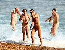 Image 37People bathing naked after the World Naked Bike Ride in Brighton, 2017 (from Naturism)