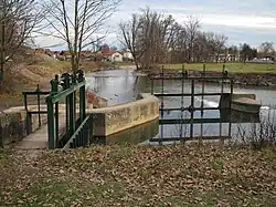 Beginning of the Mali Graben near Weir Street (Pod jezom) in Vrhovci