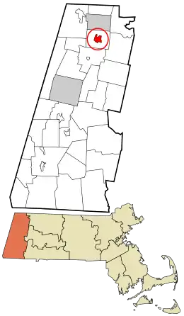 Location in Berkshire County and the state of Massachusetts.