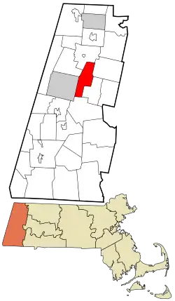 Location in Berkshire County and the state of Massachusetts.