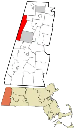 Location in Berkshire County and the state of Massachusetts.