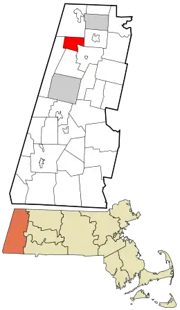 Location in Berkshire County and the state of Massachusetts.