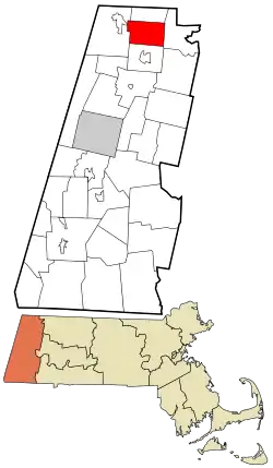 Location in Berkshire County and the state of Massachusetts.