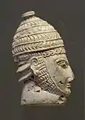 Head of a warrior; 1300-1200 BC; ivory; height: 8&nbsp;cm; National Archaeological Museum (Athens)