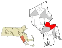 Location in Bristol County in Massachusetts