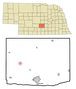 Location of Amherst, Nebraska