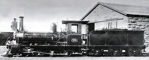 Ex no. W12, then no. 12, then no. 39, with tender, numbered 15 aft of the smokebox