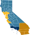 2003: Martin Hutchinson's CaliFOURnia proposal&nbsp;&nbsp;San Diego / Orange County / Inland Empire&nbsp;&nbsp;Greater Los Angeles&nbsp;&nbsp;San Francisco Bay Area / Sacramento/ Santa Cruz&nbsp;&nbsp;Northern / Central Valley