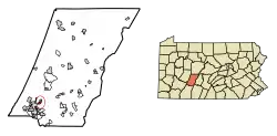 Location of Franklin, Cambria County, Pennsylvania