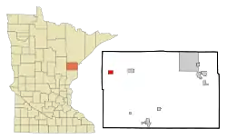Location of the city of Wrightwithin Carlton County, Minnesota