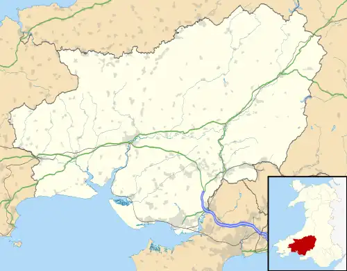 Ferryside is located in Carmarthenshire