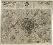 Map of Paris and its vicinity c.&nbsp;1735, by Jean Delagrive (1689–1757). (BNF Gallica)