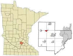 Location of the city of Mayerwithin Carver County, Minnesota