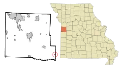 Location of Creighton, Missouri