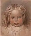 Catherine Madox Brown, Portrait of the artist's second daughter by Ford Madox Brown, 1852, Walker Art Gallery, 19&nbsp;cm x 16.5&nbsp;cm, Accession Number WAG10507