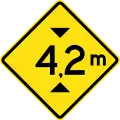 PF-5Height restriction ahead (4.2 metres (14&nbsp;ft))