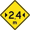 PF-6Width restriction ahead (2.4 metres (7.9&nbsp;ft))