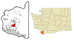Location of Brush Prairie, Washington