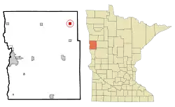Location of Ulen, Minnesota