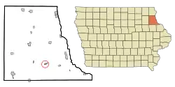 Location of Elkport, Iowa