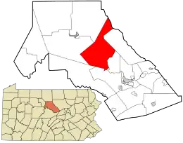 Location in Clinton County and the state of Pennsylvania.