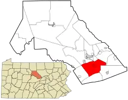 Location in Clinton County and the state of Pennsylvania.