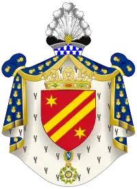 Coat of arms as a French prince during the Hundred Days