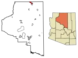 Location of Page in Coconino County, Arizona