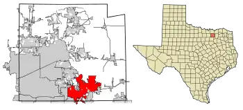 Map: Collin County Texas Incorporated Areas Wylie highlighted