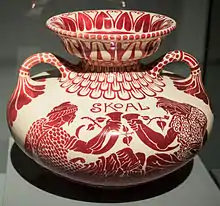 Skoal, Maw & Co vase designed by Walter Crane, c. 1885