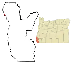 Location in Oregon