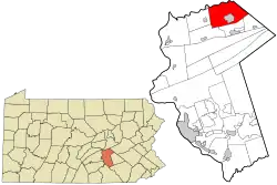 Location in Dauphin County and state of Pennsylvania