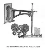 DeZeng's Phoro-Optometer of 1917 with wall mount.