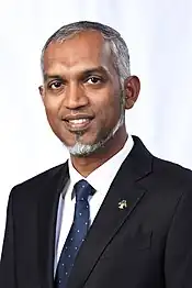 &nbsp;Republic of MaldivesMohamed MuizzuPresident of the Maldives