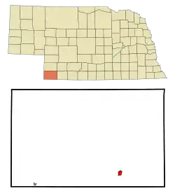 Location within Dundy County and Nebraska